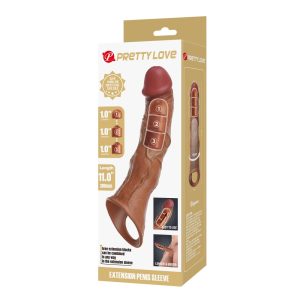 Pretty Love Extension Penis Sleeve 11" Brown ViPstore.hu - Erotika Webáruház - Szexshop