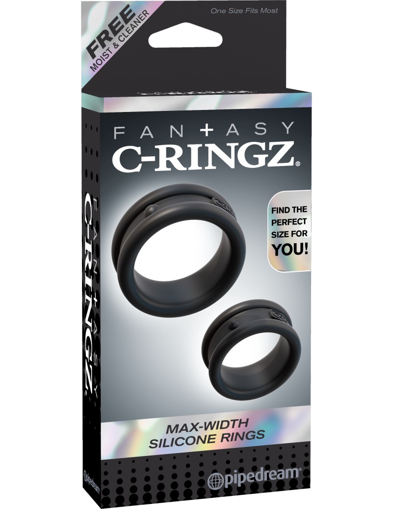 Max-Width Silicone Rings  Black ViPstore.hu - Erotika Webáruház - Szexshop