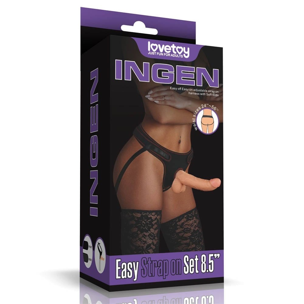 Easy Strapon Set 8.5'' | ViPstore.hu - Erotika webáruház #1 - EAN 6970260908177 | SKU LVTOY00440