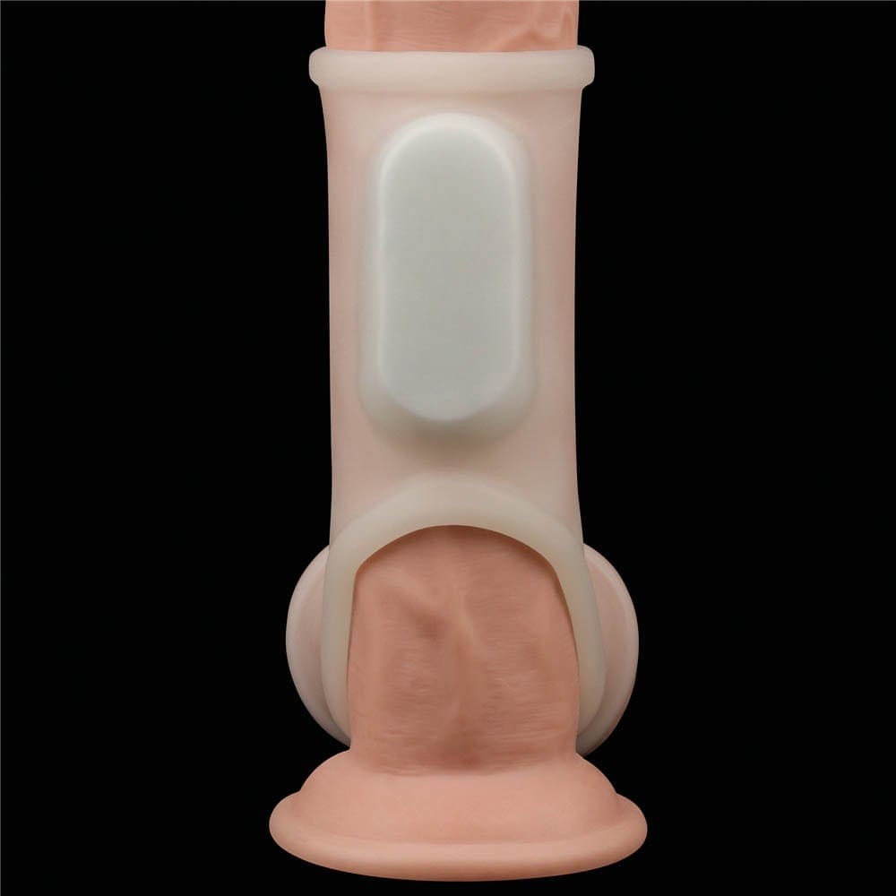 Vibrating Silk Knights Ring with Scrotum Sleeve (White) I | ViPstore.hu - Erotika webáruház #4 - EAN 6970260900492 | SKU LVTOY00603