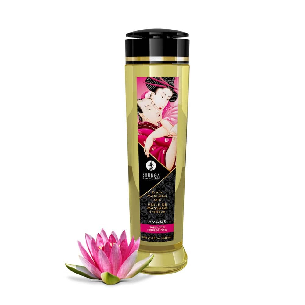 EROTIC MASSAGE OIL 240 ml / 8 oz SWEET LOTUS | ViPstore.hu - Erotika webáruház #2 - EAN 697309012232 | SKU SHUNGA0202