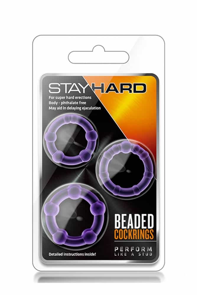 Stay Hard Beaded Cockrings Purple | ViPstore.hu - Erotika webáruház #1 - EAN 853858007024 | SKU BLUSH00523