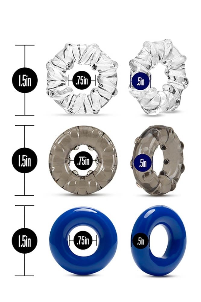 STAY HARD TRIPLE STRETCH 3PACK COCKRINGS | ViPstore.hu - Erotika webáruház #4 - EAN 850002870374 | SKU BLUSH01270