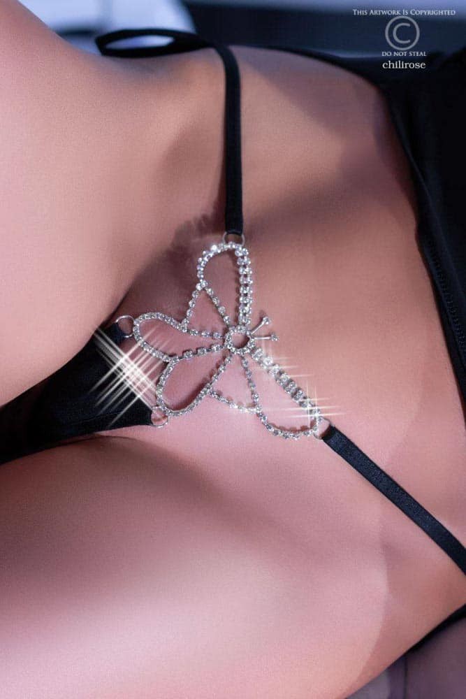 CR 4247 S/L Black Jewelry String onesize | ViPstore.hu - Erotika webáruház #3 - EAN 5903878100467 | SKU CHILI00236