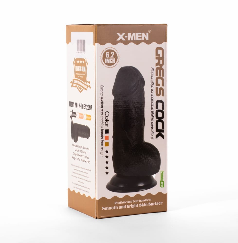 X-MEN Greg's 6.2" Cock Black | ViPstore.hu - Erotika webáruház #2 - EAN 5999560515480 | SKU XMEN000094