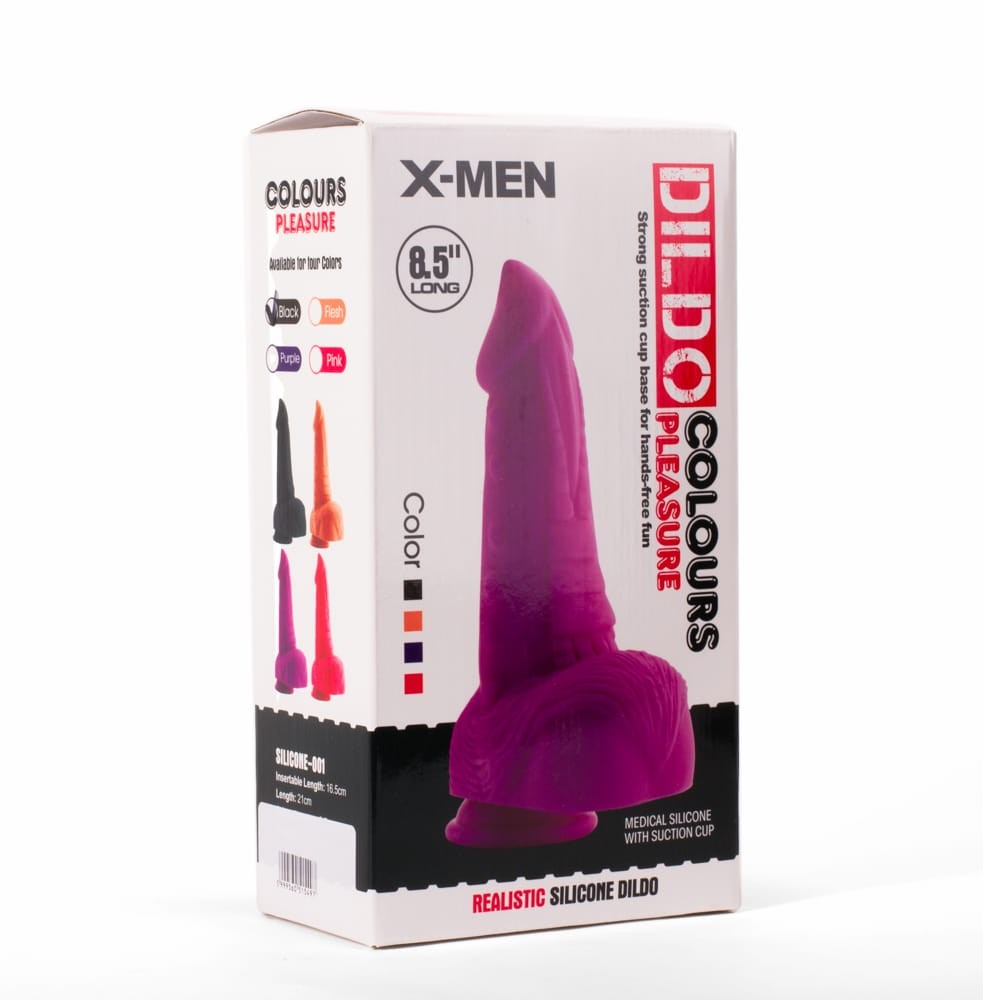X-MEN 8.5" Dildo Colours Pleasure Black 5 | ViPstore.hu - Erotika webáruház #2 - EAN 5999560515497 | SKU XMEN000095
