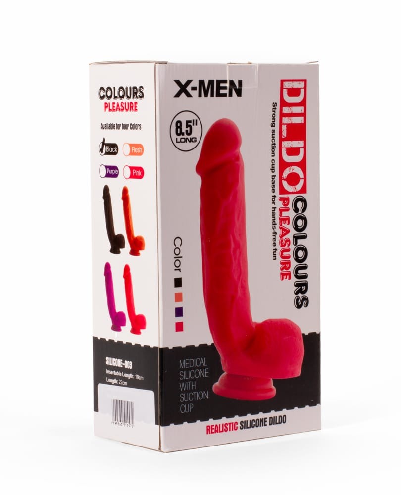 X-MEN 8.5" Dildo Colours Pleasure Black 3 | ViPstore.hu - Erotika webáruház #2 - EAN 5999560515572 | SKU XMEN000103