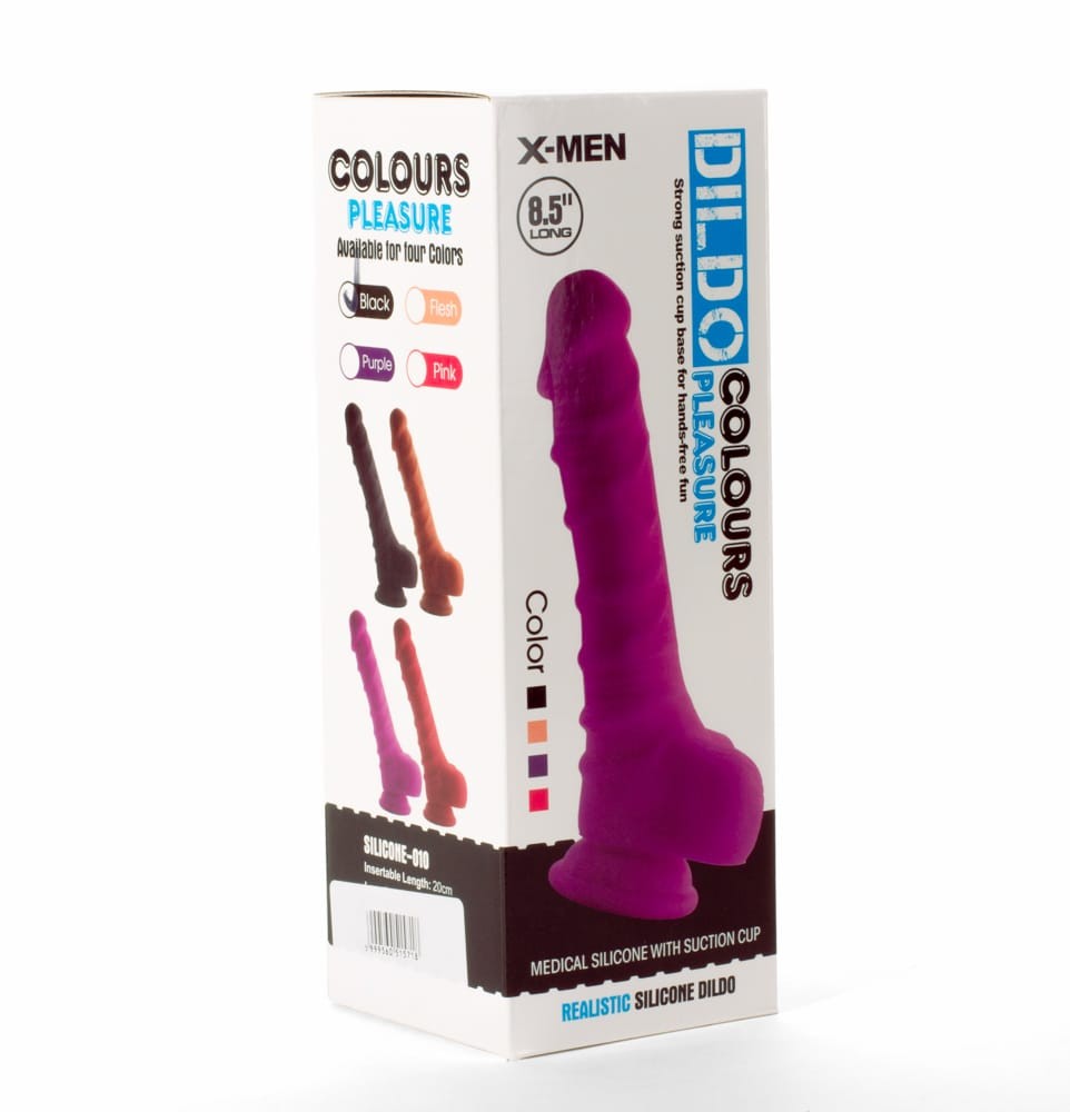 X-MEN 8.5" Dildo Colours Pleasure Black 1 | ViPstore.hu - Erotika webáruház #2 - EAN 5999560515718 | SKU XMEN000117