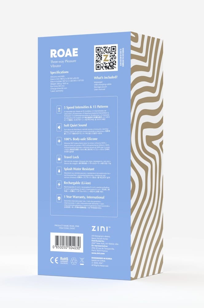 Zini Roae SE Three-way Pleasure Vibrator Pink_B15O25_4 | ViPstore.hu - Erotika webáruház #5 - EAN 850050504030 | SKU ZINI000007