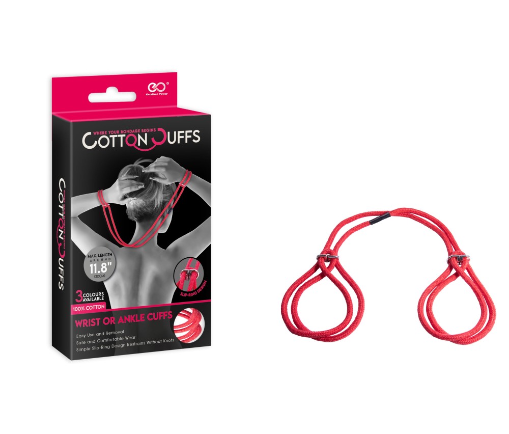 COTTON CUFFS RED | ViPstore.hu - Erotika webáruház #1 - EAN 4897078631351 | SKU NMC0002288