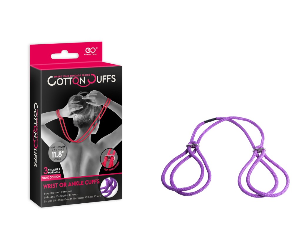 COTTON CUFFS PURPLE | ViPstore.hu - Erotika webáruház #1 - EAN 4897078631368 | SKU NMC0002290