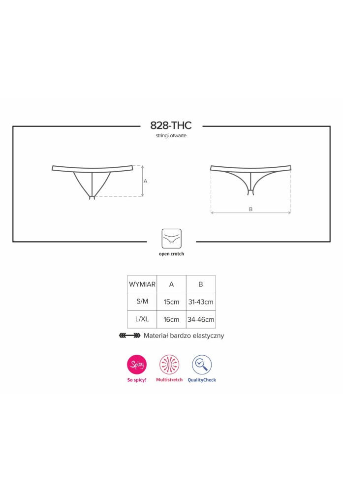 828-THC-1 crotchless thong S/M | ViPstore.hu - Erotika webáruház #6 - EAN 5901688216415 | SKU OBSES00115