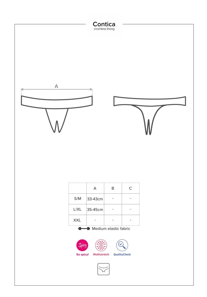 Contica crothchles thong S/M | ViPstore.hu - Erotika webáruház #5 - EAN 5901688226537 | SKU OBSES01298