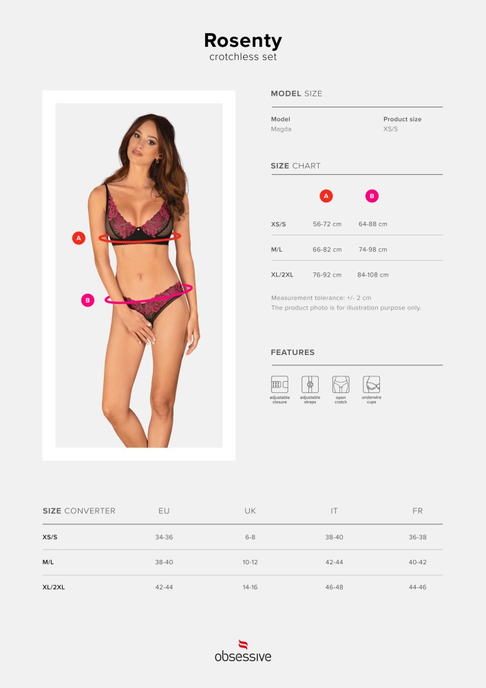 Rosenty 2-pcs crotchless set M/L | ViPstore.hu - Erotika webáruház #9 - EAN }