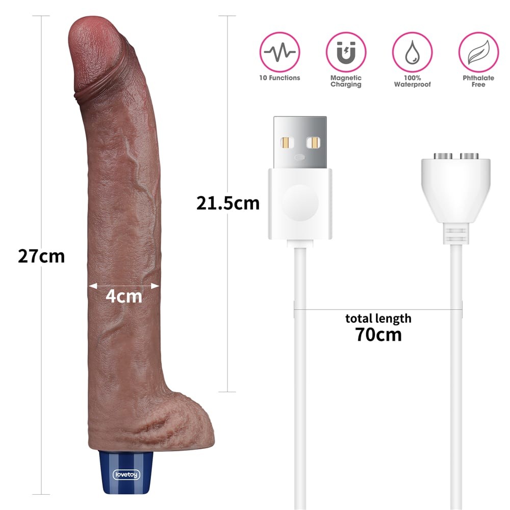 11" REAL SOFTEE Rechargeable Silicone Vibrating Dildo | ViPstore.hu - Erotika webáruház #4 - EAN 6942063400851 | SKU LVTOY00716