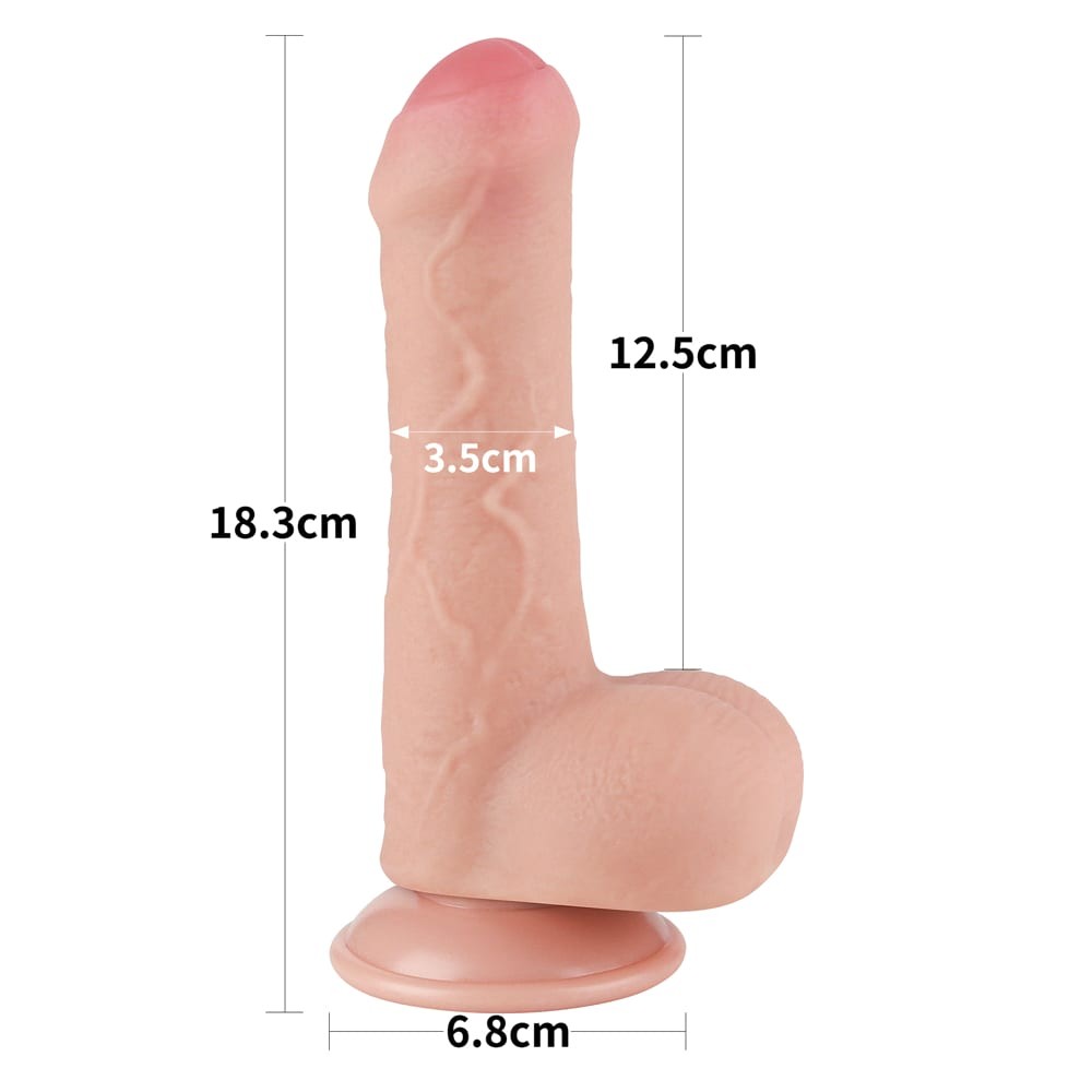 7'' Sliding Skin Dual Layer Dong Flesh_B0O50_3 | ViPstore.hu - Erotika webáruház #6 - EAN 6942063400257 | SKU LVTOY00717