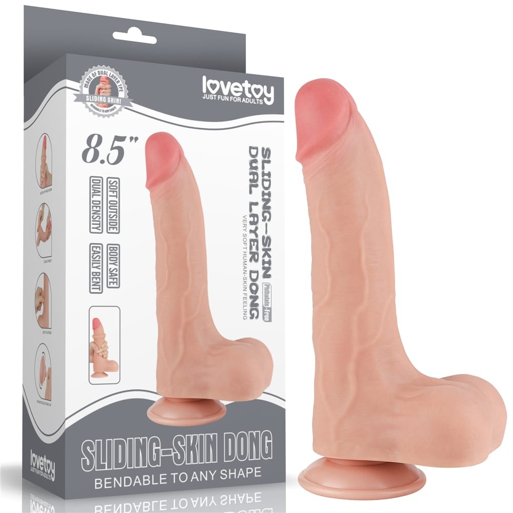 8.5'' Sliding Skin Dual Layer Dong Flesh II_B15O50_3 | ViPstore.hu - Erotika webáruház #1 - EAN 6942063400332 | SKU LVTOY00725