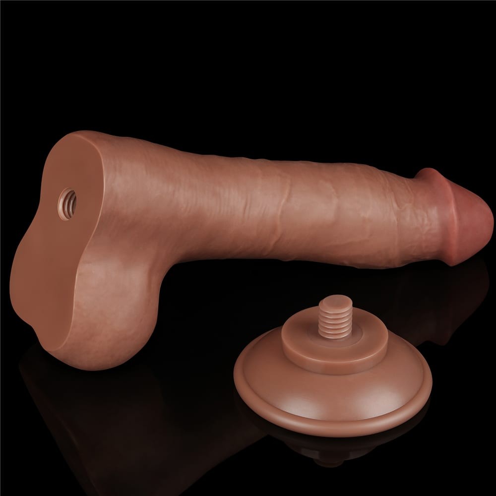 8'' Sliding Skin Dual Layer Dong Brown I_B15O50_3 | ViPstore.hu - Erotika webáruház #3 - EAN 6942063400400 | SKU LVTOY00732