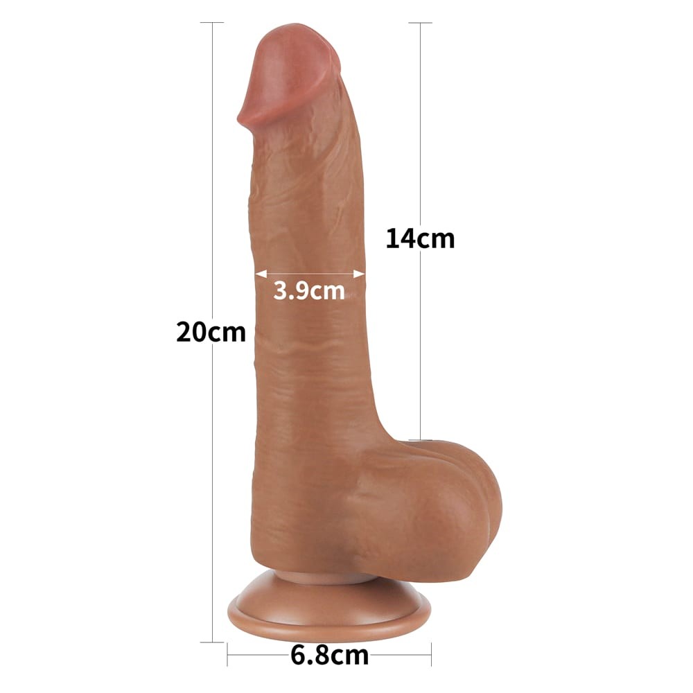 8'' Sliding Skin Dual Layer Dong Brown I_B15O50_3 | ViPstore.hu - Erotika webáruház #5 - EAN 6942063400400 | SKU LVTOY00732