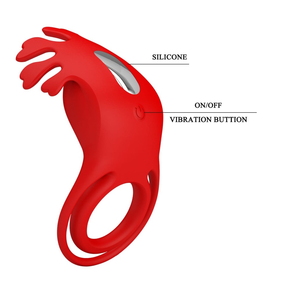 Pretty Love Vibrant Penis Ring Ruben Red | ViPstore.hu - Erotika webáruház #8 - EAN 6959532327816 | SKU DEBRA01596