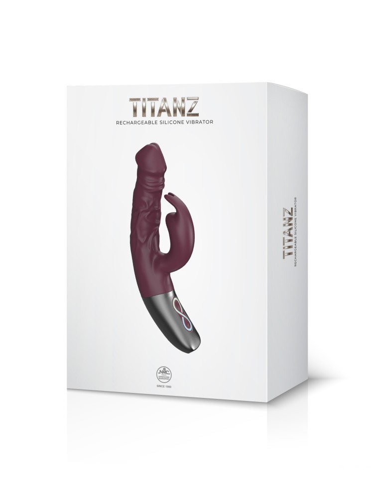 TITANZ 7" SILICONE RECHARGEABLE VIBRATOR IN RUBINE RED_B15O25_4 | ViPstore.hu - Erotika webáruház #1 - EAN 4897078635533 | SKU NMC0002477