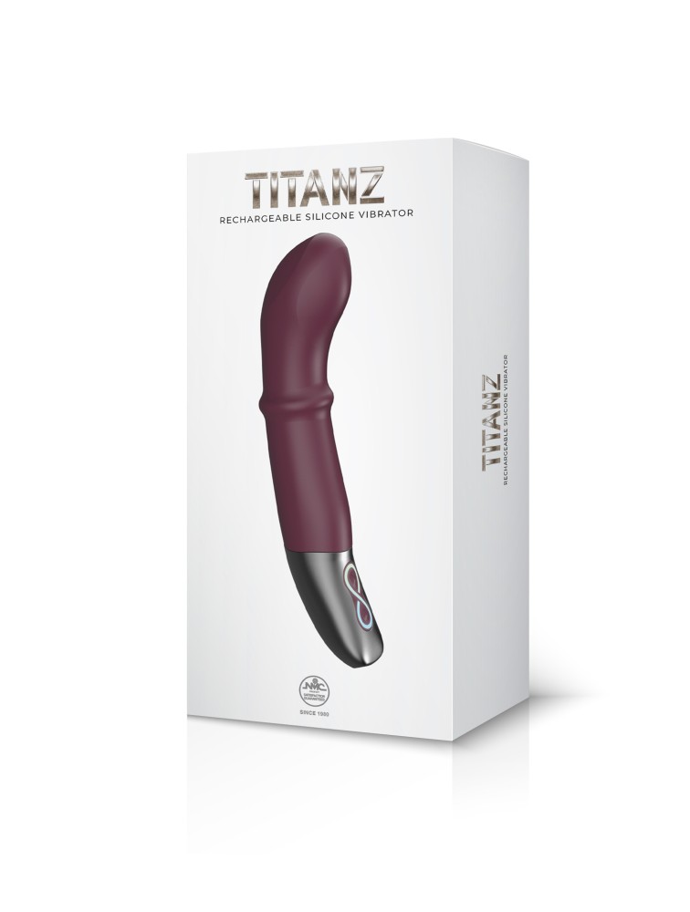 TITANZ 7" SILICONE RECHARGEABLE VIBRATOR IN RUBINE RED_B15O25_4 | ViPstore.hu - Erotika webáruház #1 - EAN 4897078637568 | SKU NMC0002483