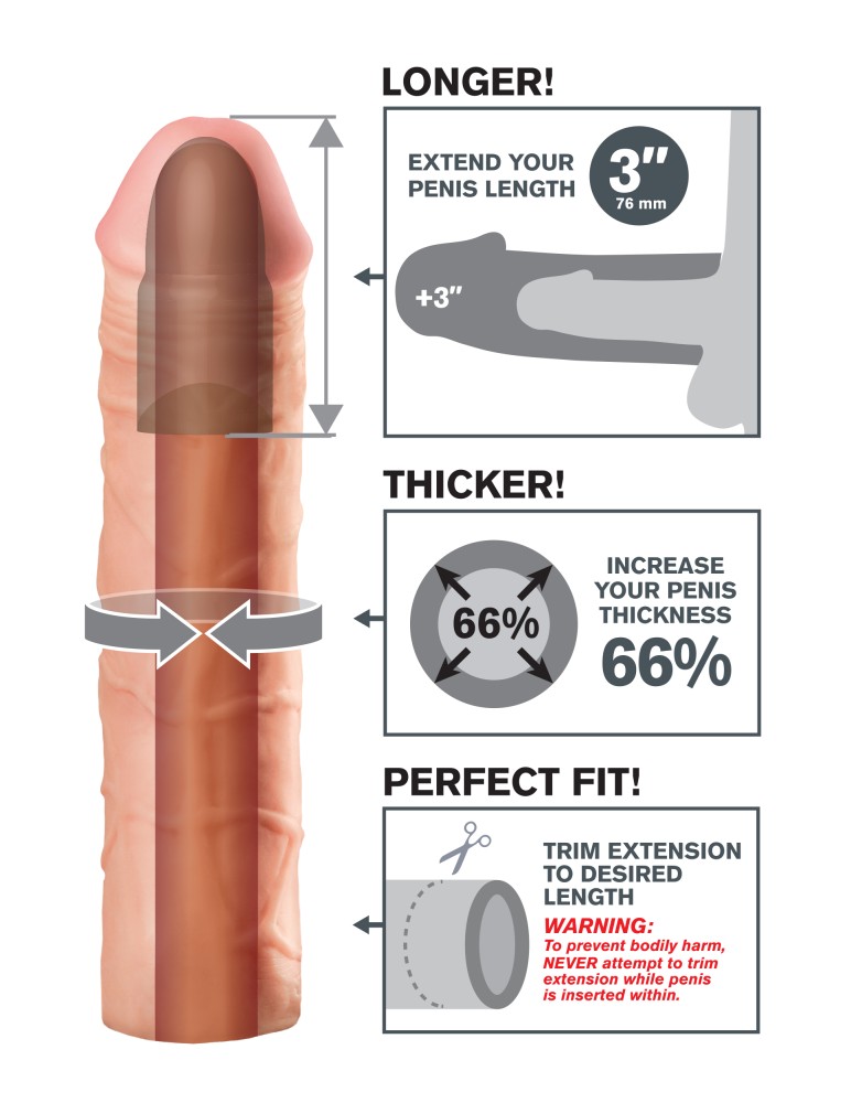Mega 3" Extension Light | ViPstore.hu - Erotika webáruház #3 - EAN 603912345728 | SKU PIPE411521
