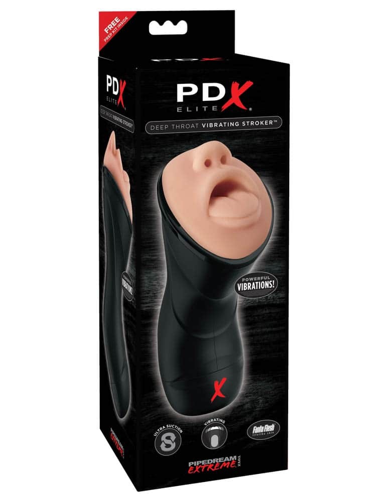 Deep Throat Vibrating Stroker Light/Black | ViPstore.hu - Erotika webáruház #1 - EAN 603912744415 | SKU PIPE0RD507