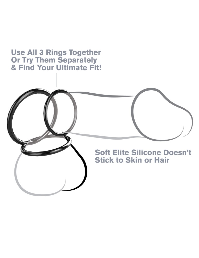 Silicone 3-Ring Stamina Set Black | ViPstore.hu - Erotika webáruház #3 - EAN 603912358483 | SKU PIPE591223