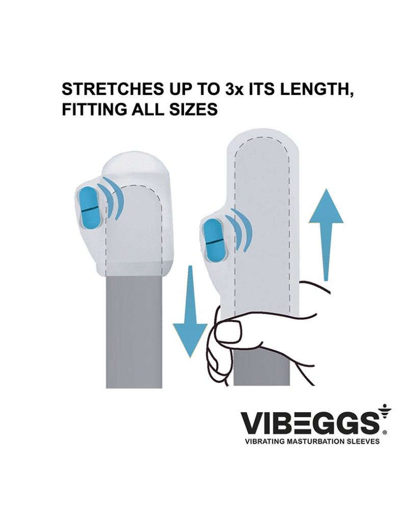 VIBEGGS - Ribs Delight - Vibrating Masturbation Sleeve - White | ViPstore.hu - Erotika webáruház #2 - EAN 4903462555377 | SKU VIBEGGS004