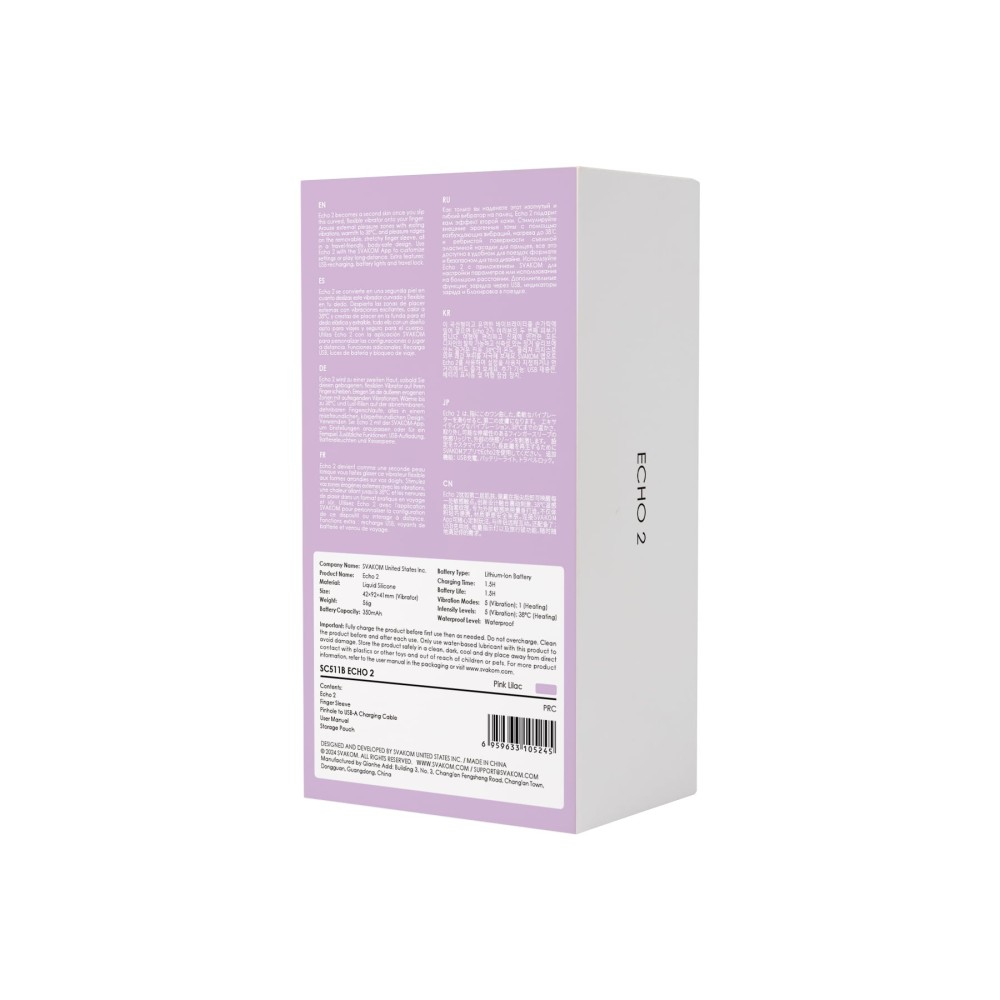 Echo 2 Pink Lilac | ViPstore.hu - Erotika webáruház #6 - EAN 6959633105245 | SKU SVAKOM0220