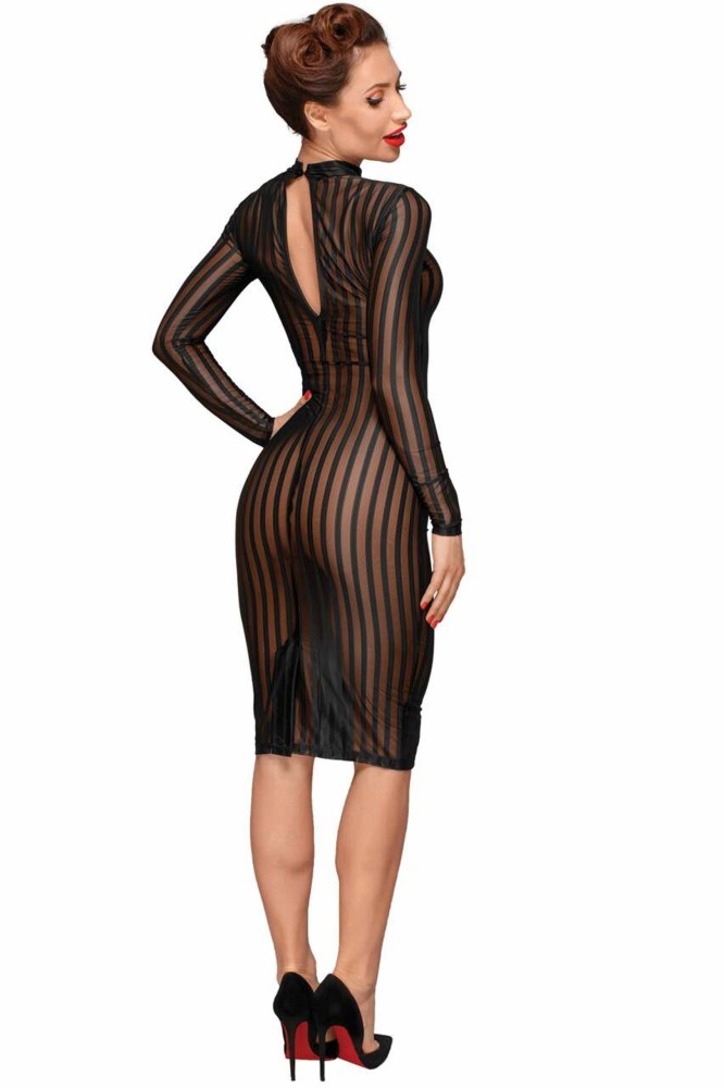 Classic dress made of elastic tulle - S | ViPstore.hu - Erotika webáruház #4 - EAN 5903050102234 | SKU NOIR000009
