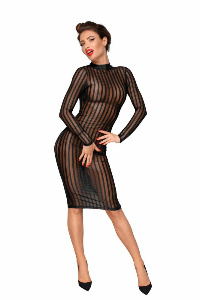 Classic dress made of elastic tulle - M | ViPstore.hu - Erotika webáruház #3 - EAN 5903050102241 | SKU NOIR000010