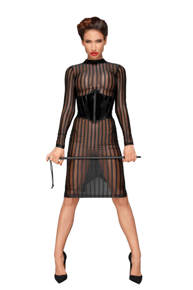 Classic dress made of elastic tulle - M | ViPstore.hu - Erotika webáruház #5 - EAN 5903050102241 | SKU NOIR000010