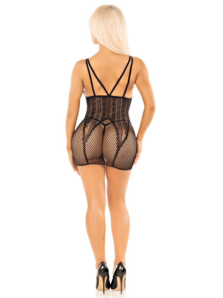 Heart Net Mini Dress - Black O/S | ViPstore.hu - Erotika webáruház #4 - EAN 714718575094 | SKU LEGAV07888