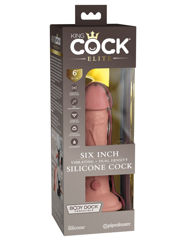 6" Dual Density Vibrating Silicone Cock  Light | ViPstore.hu - Erotika webáruház #1 - EAN 603912769388 | SKU PIPE577621