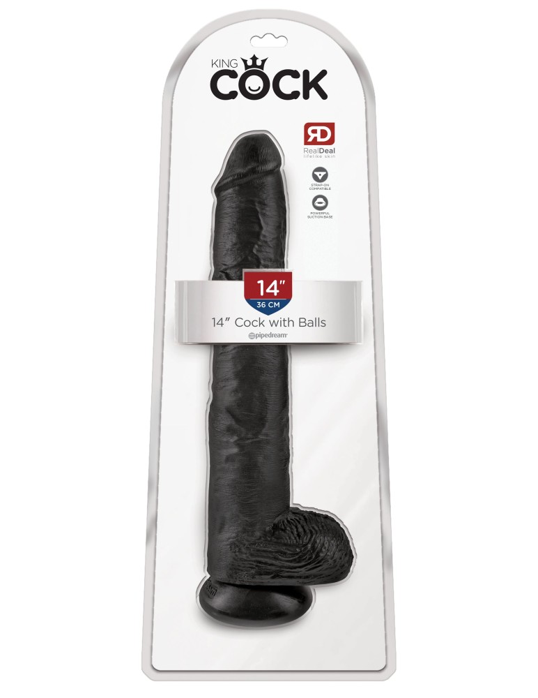 14" Cock with Balls  Black | ViPstore.hu - Erotika webáruház #1 - EAN 603912746662 | SKU PIPE553423