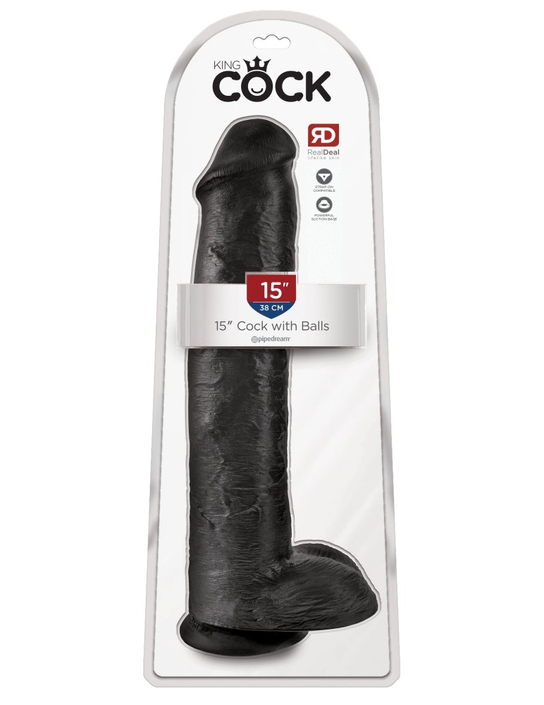 15" Cock with Balls  Black | ViPstore.hu - Erotika webáruház #1 - EAN 603912746709 | SKU PIPE553523