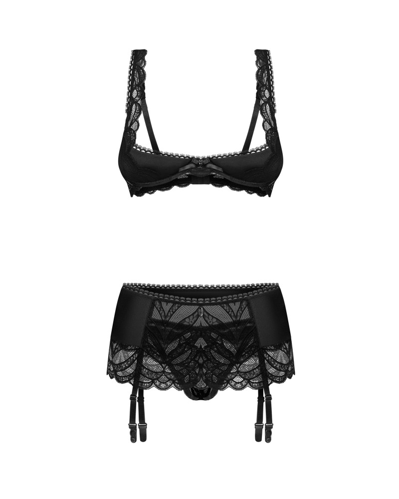 Lecille 3-pcs crotchless set - S/M | ViPstore.hu - Erotika webáruház #6 - EAN 5901688266595 | SKU OBSES02100