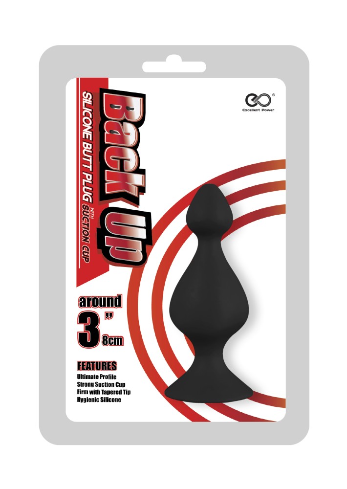 Back Up 3" Silicone Butt Plug w/Suction Cup II | ViPstore.hu - Erotika webáruház #1 - EAN 4897078621352 | SKU NMC0002492