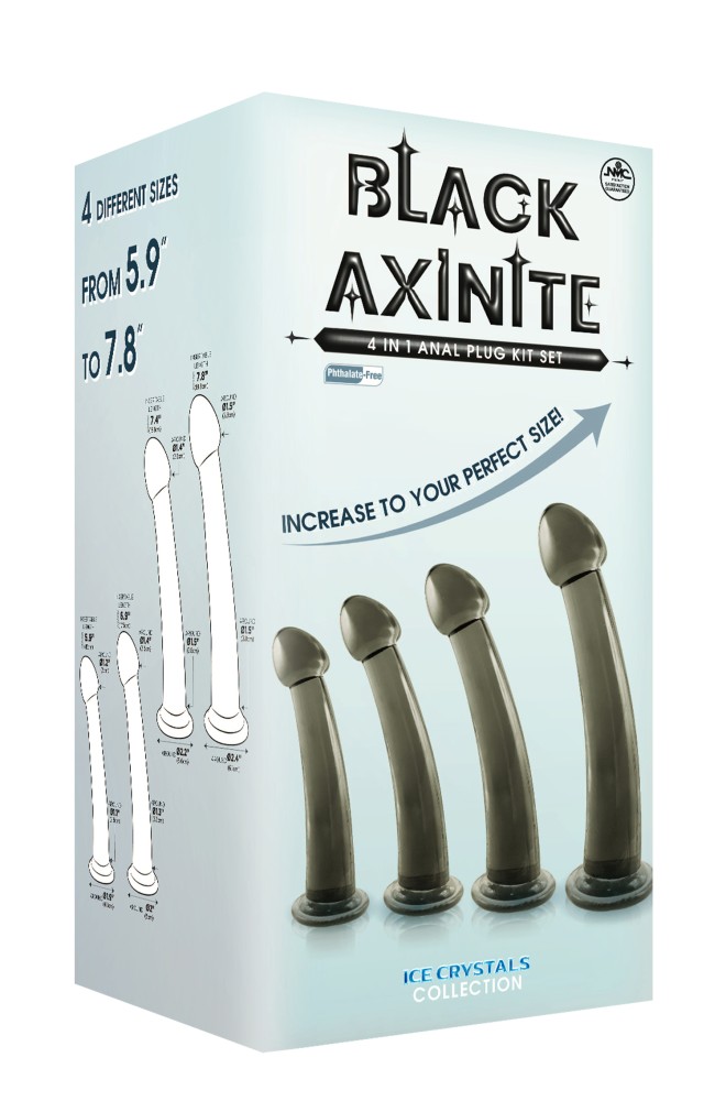 Black Axinite 4 in 1 Anal Plug Kit Set | ViPstore.hu - Erotika webáruház #1 - EAN 4897078636110 | SKU NMC0002500