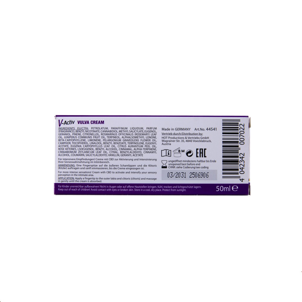 HOT Vulva Cream with CBD 50 ml | ViPstore.hu - Erotika webáruház #4 - EAN 4042342007022 | SKU HOT0044541