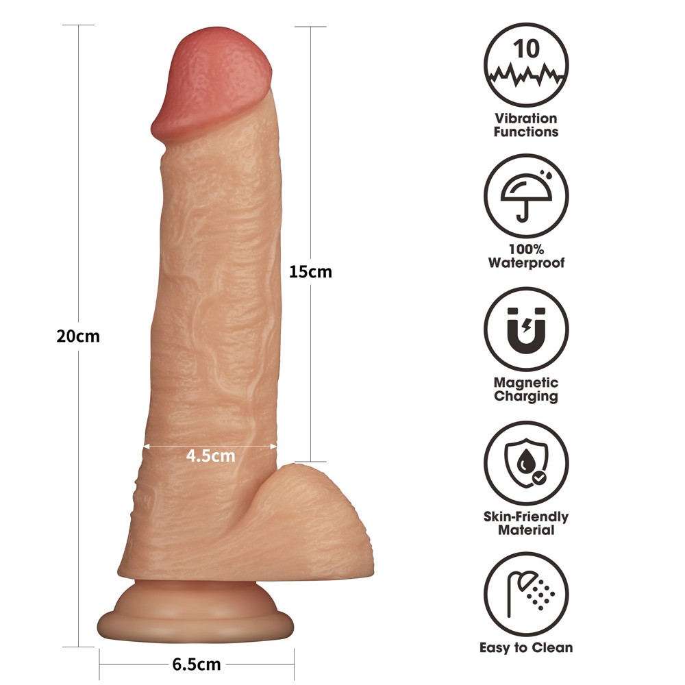 Vibrating Enhanced Strap on Set 8'' XS/S/M | ViPstore.hu - Erotika webáruház #10 - EAN 6942063402541 | SKU LVTOY00847