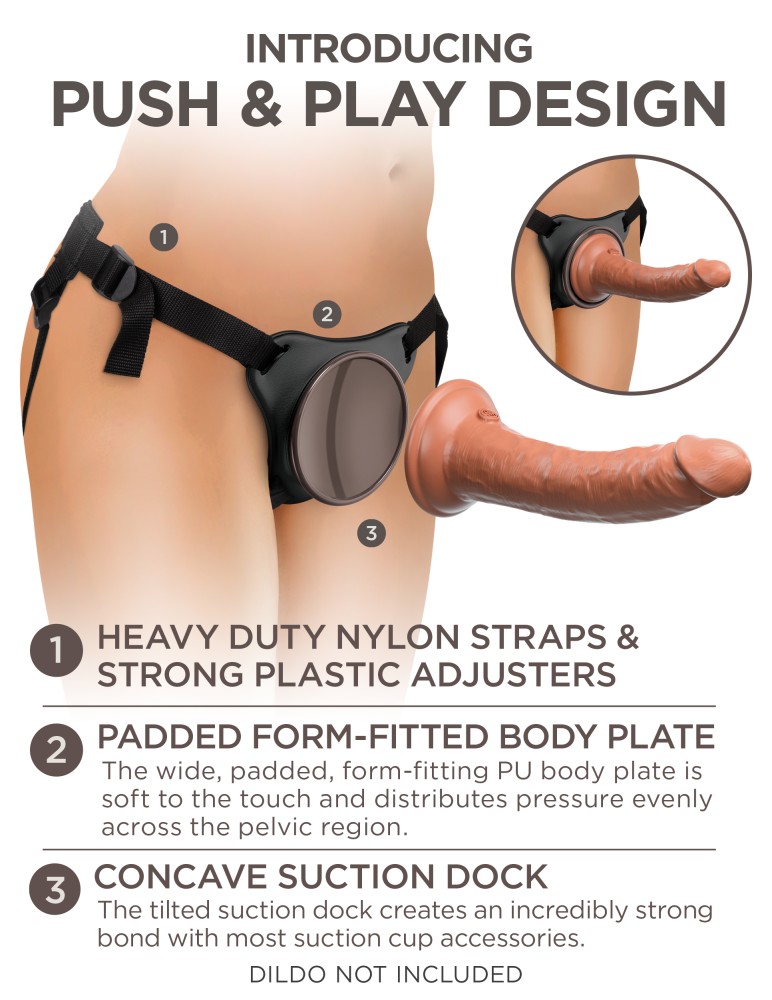 Comfy Body Dock Strap-On Harness Black/ Dark Brown | ViPstore.hu - Erotika webáruház #5 - EAN 603912771527 | SKU PIPEBD10229