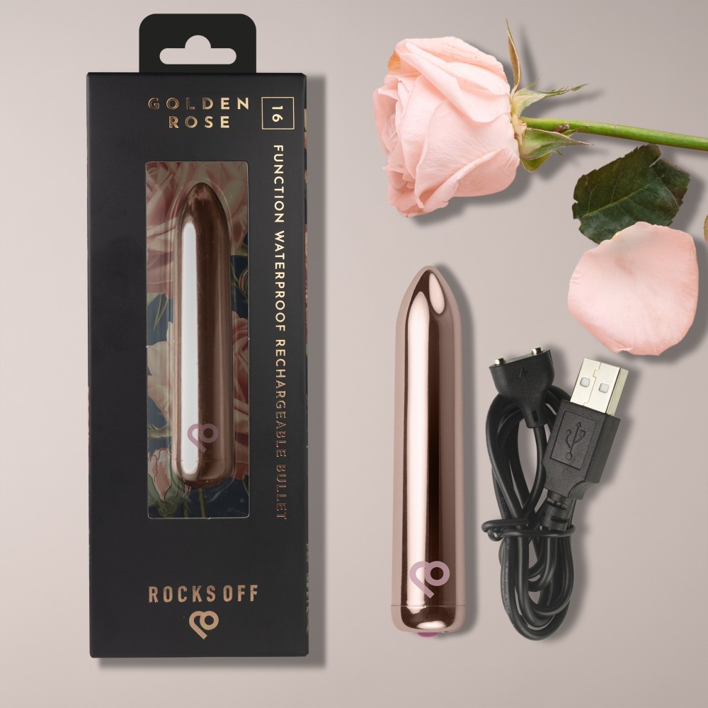 RO 90 Rechargeable bullet - Golden Rose | ViPstore.hu - Erotika webáruház #8 - EAN 811041015829 | SKU ROCKS00470