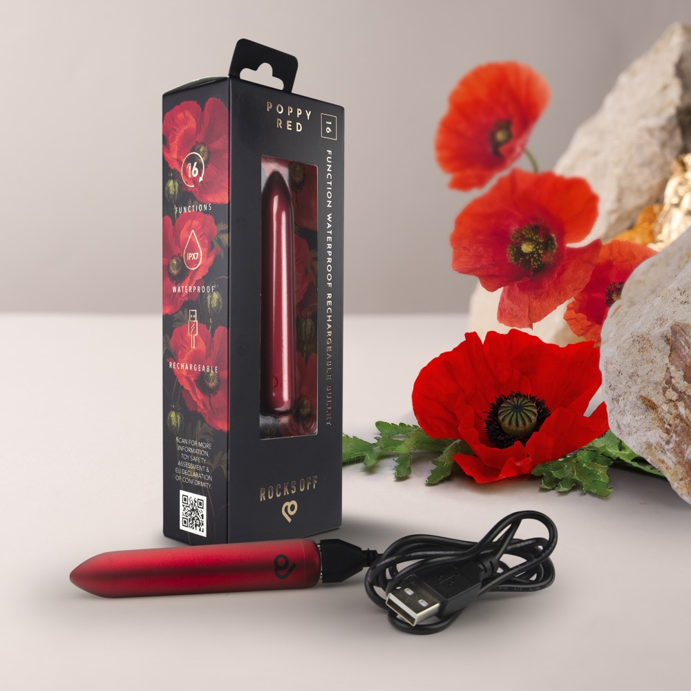 RO 90 Rechargeable bullet - Poppy Red | ViPstore.hu - Erotika webáruház #9 - EAN }