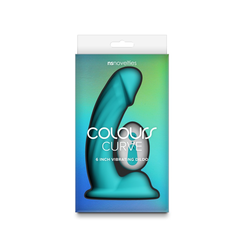Colours - Curve - Vibrating - 6" Dildo - Teal | ViPstore.hu - Erotika webáruház #4 - EAN 657447111099 | SKU NSTOYS1238