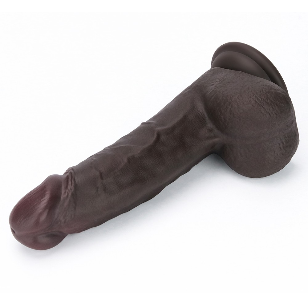 8'' Sliding Skin Pro II Dual Layer Silicone Dong (Black) | ViPstore.hu - Erotika webáruház #6 - EAN 6942063403173 | SKU LVTOY00854