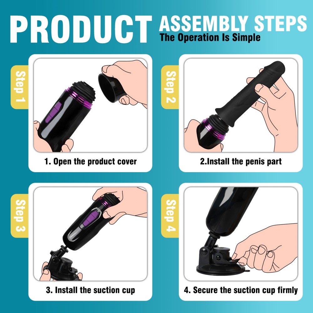 Hiram hand-free thrusting pocket dildo machine | ViPstore.hu - Erotika webáruház #2 - EAN 6975052674759 | SKU MSTRS00222