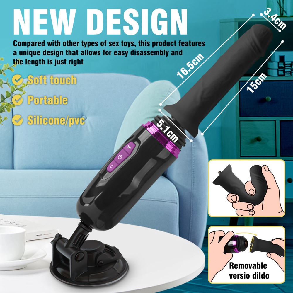 Hiram hand-free thrusting pocket dildo machine | ViPstore.hu - Erotika webáruház #3 - EAN 6975052674759 | SKU MSTRS00222